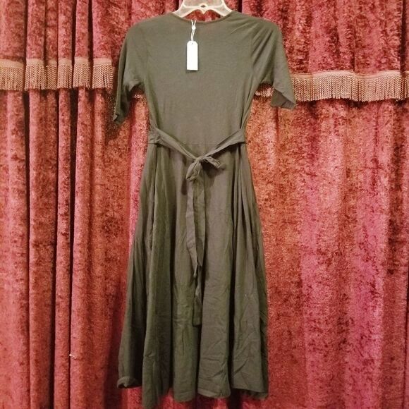 Michelle By Comune Black Colbert Dress Sz M - Picture 3 of 5